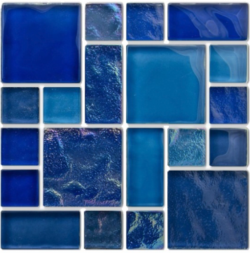 Aquabella Night Life Ballad Blend Glass Tile